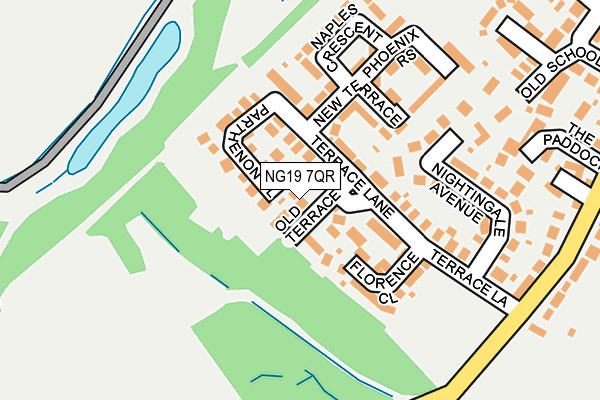 NG19 7QR map - OS OpenMap – Local (Ordnance Survey)