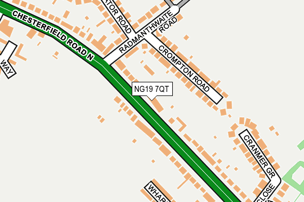 NG19 7QT map - OS OpenMap – Local (Ordnance Survey)