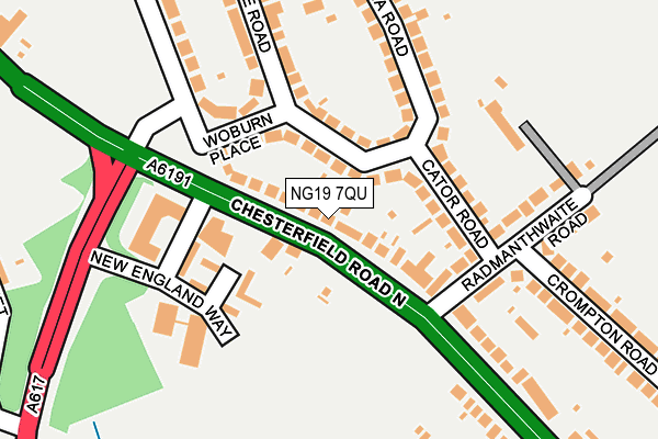 NG19 7QU map - OS OpenMap – Local (Ordnance Survey)