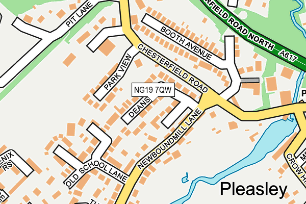 NG19 7QW map - OS OpenMap – Local (Ordnance Survey)