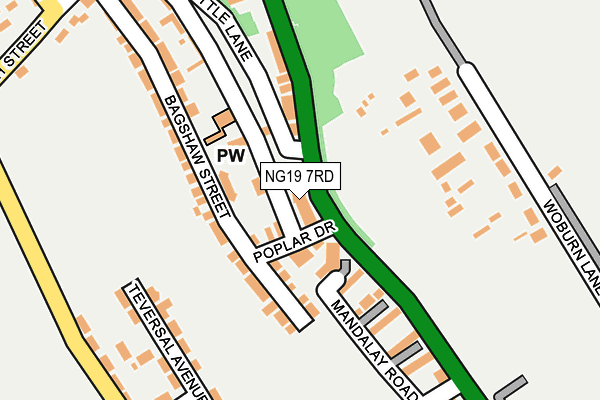 NG19 7RD map - OS OpenMap – Local (Ordnance Survey)