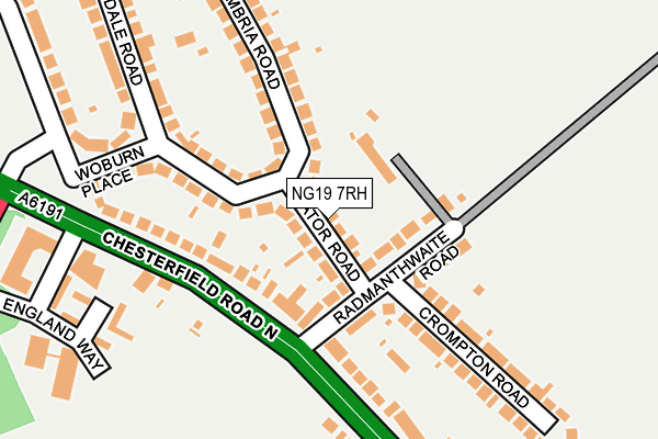 NG19 7RH map - OS OpenMap – Local (Ordnance Survey)