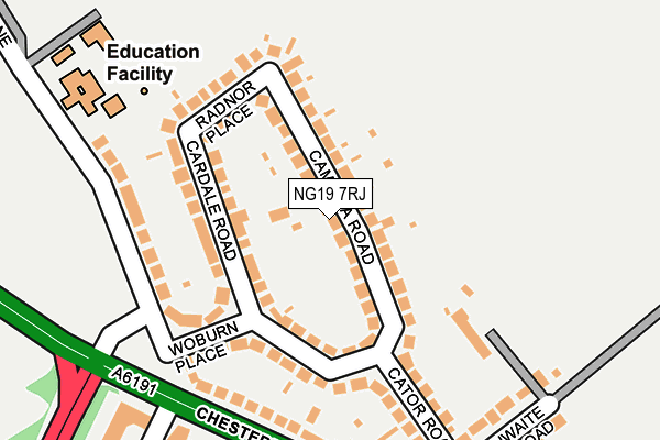 NG19 7RJ map - OS OpenMap – Local (Ordnance Survey)