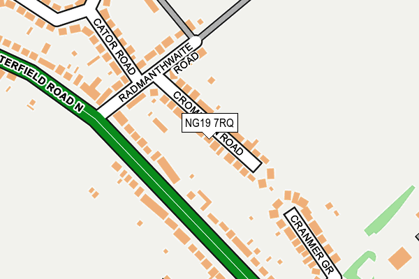 NG19 7RQ map - OS OpenMap – Local (Ordnance Survey)