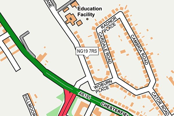 NG19 7RS map - OS OpenMap – Local (Ordnance Survey)