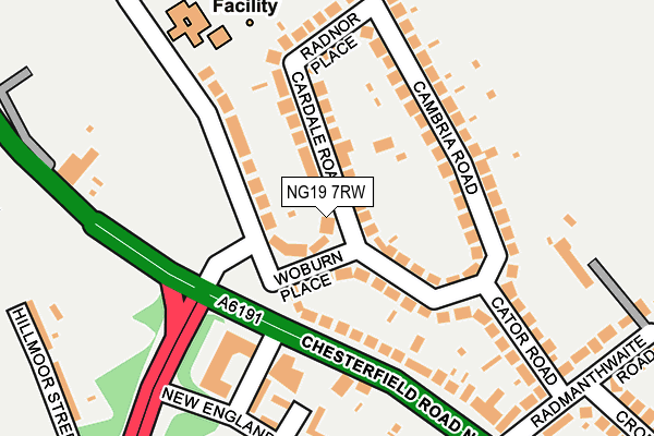 NG19 7RW map - OS OpenMap – Local (Ordnance Survey)