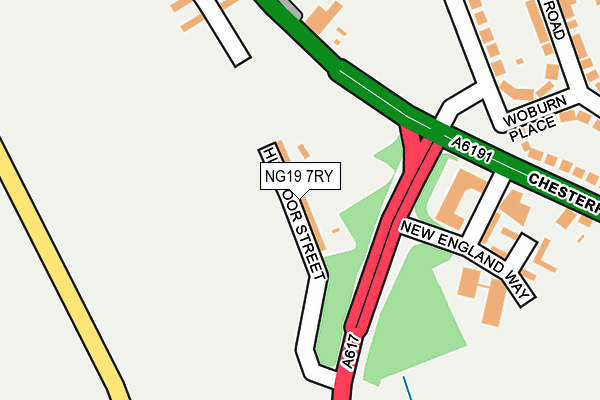 NG19 7RY map - OS OpenMap – Local (Ordnance Survey)