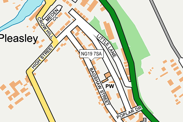 NG19 7SA map - OS OpenMap – Local (Ordnance Survey)