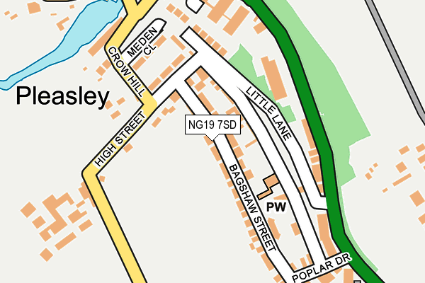 NG19 7SD map - OS OpenMap – Local (Ordnance Survey)