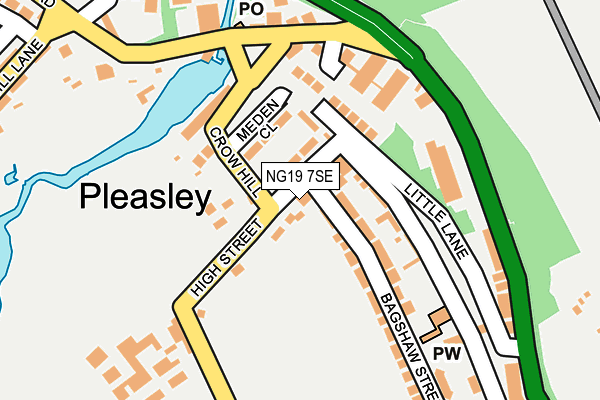 NG19 7SE map - OS OpenMap – Local (Ordnance Survey)