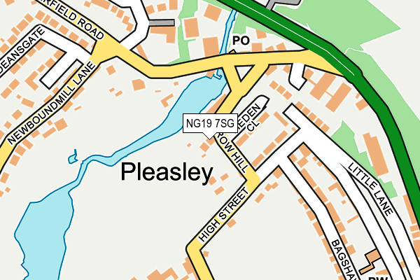 NG19 7SG map - OS OpenMap – Local (Ordnance Survey)