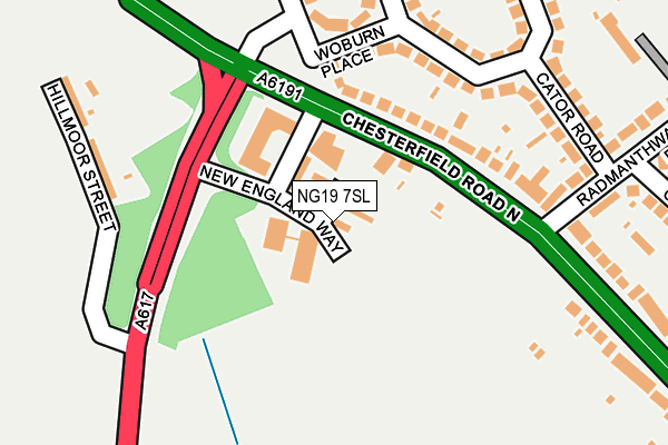 NG19 7SL map - OS OpenMap – Local (Ordnance Survey)