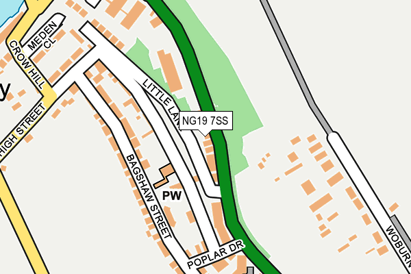 NG19 7SS map - OS OpenMap – Local (Ordnance Survey)