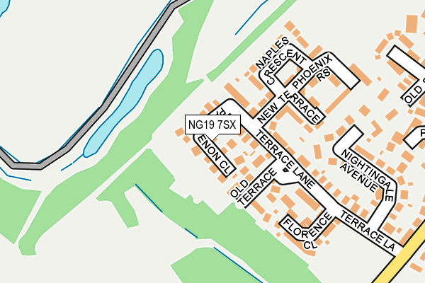 NG19 7SX map - OS OpenMap – Local (Ordnance Survey)