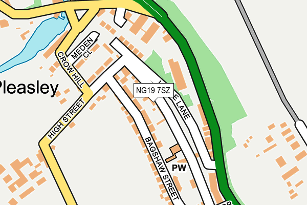 NG19 7SZ map - OS OpenMap – Local (Ordnance Survey)
