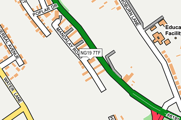 NG19 7TF map - OS OpenMap – Local (Ordnance Survey)