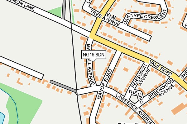 NG19 8DN map - OS OpenMap – Local (Ordnance Survey)