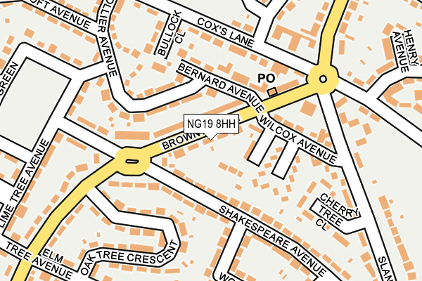 NG19 8HH map - OS OpenMap – Local (Ordnance Survey)