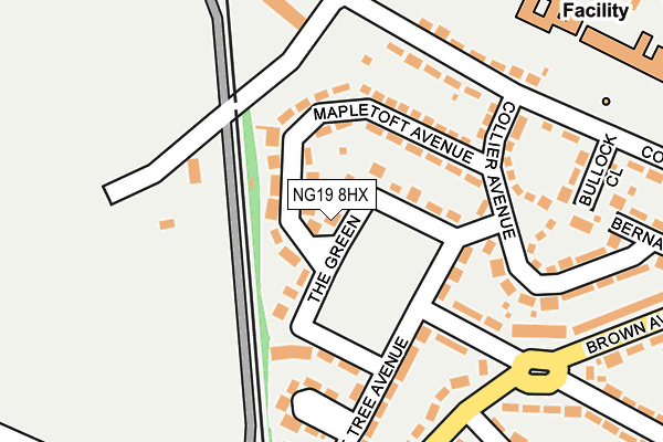 NG19 8HX map - OS OpenMap – Local (Ordnance Survey)