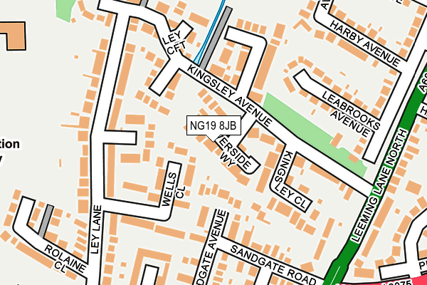 NG19 8JB map - OS OpenMap – Local (Ordnance Survey)