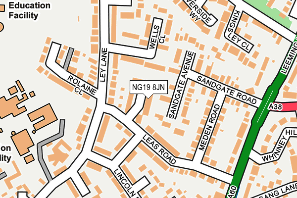 NG19 8JN map - OS OpenMap – Local (Ordnance Survey)