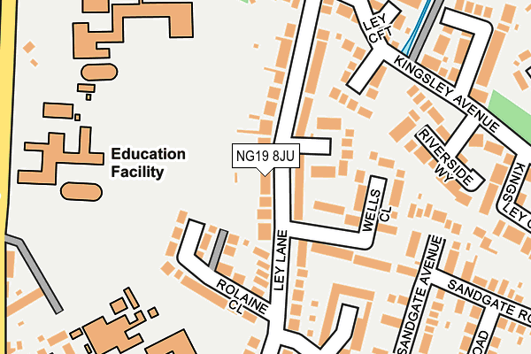 NG19 8JU map - OS OpenMap – Local (Ordnance Survey)