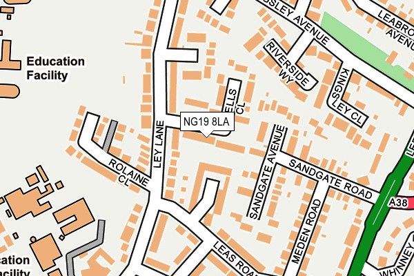 NG19 8LA map - OS OpenMap – Local (Ordnance Survey)