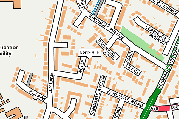 NG19 8LF map - OS OpenMap – Local (Ordnance Survey)