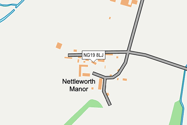 NG19 8LJ map - OS OpenMap – Local (Ordnance Survey)