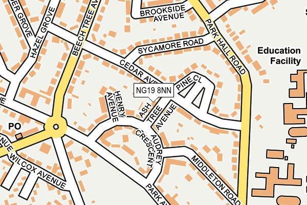 NG19 8NN map - OS OpenMap – Local (Ordnance Survey)