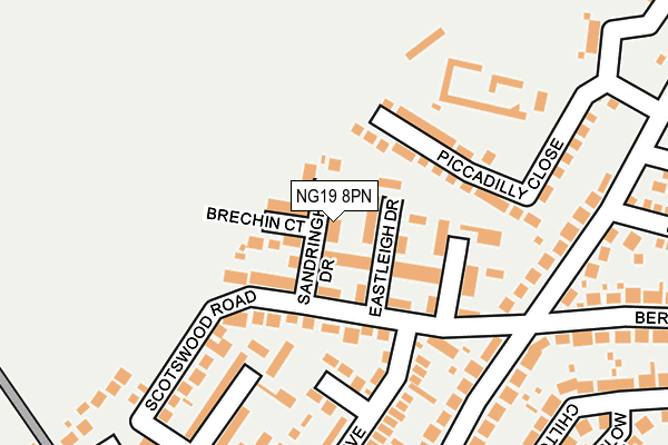 NG19 8PN map - OS OpenMap – Local (Ordnance Survey)