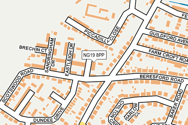 NG19 8PP map - OS OpenMap – Local (Ordnance Survey)