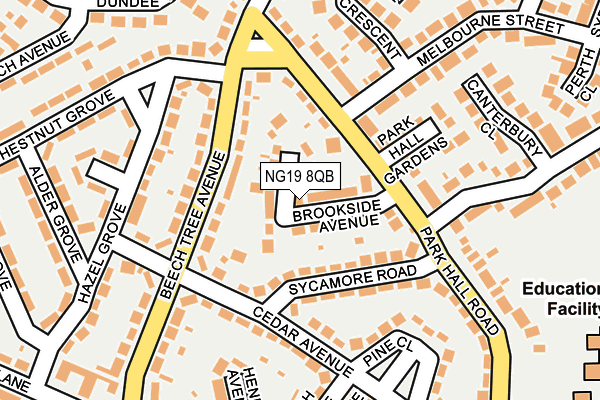 NG19 8QB map - OS OpenMap – Local (Ordnance Survey)