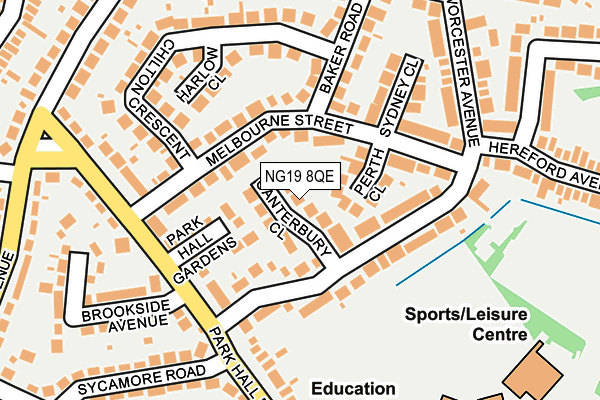 NG19 8QE map - OS OpenMap – Local (Ordnance Survey)