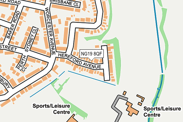 NG19 8QF map - OS OpenMap – Local (Ordnance Survey)