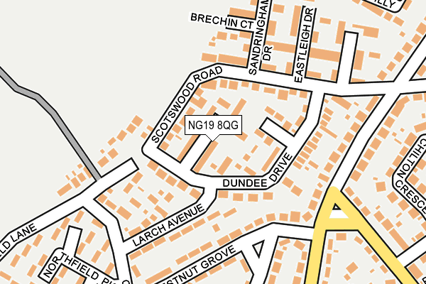 NG19 8QG map - OS OpenMap – Local (Ordnance Survey)