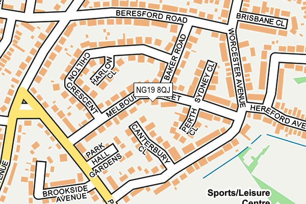 NG19 8QJ map - OS OpenMap – Local (Ordnance Survey)