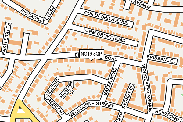 NG19 8QP map - OS OpenMap – Local (Ordnance Survey)