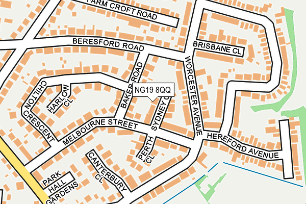NG19 8QQ map - OS OpenMap – Local (Ordnance Survey)