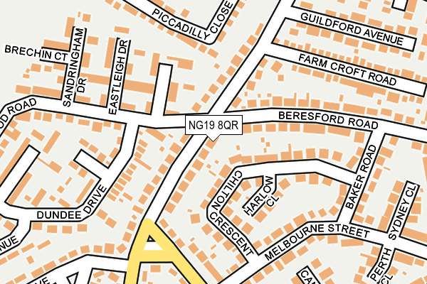 NG19 8QR map - OS OpenMap – Local (Ordnance Survey)