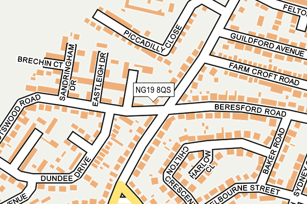 NG19 8QS map - OS OpenMap – Local (Ordnance Survey)