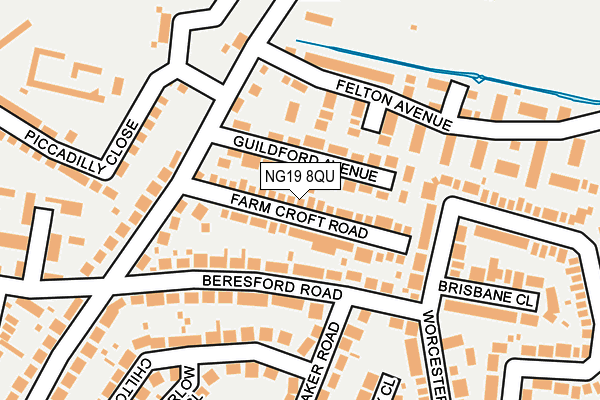 NG19 8QU map - OS OpenMap – Local (Ordnance Survey)