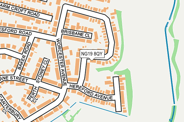 NG19 8QY map - OS OpenMap – Local (Ordnance Survey)