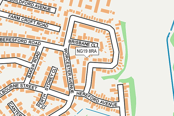NG19 8RA map - OS OpenMap – Local (Ordnance Survey)