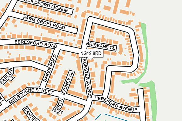 NG19 8RD map - OS OpenMap – Local (Ordnance Survey)