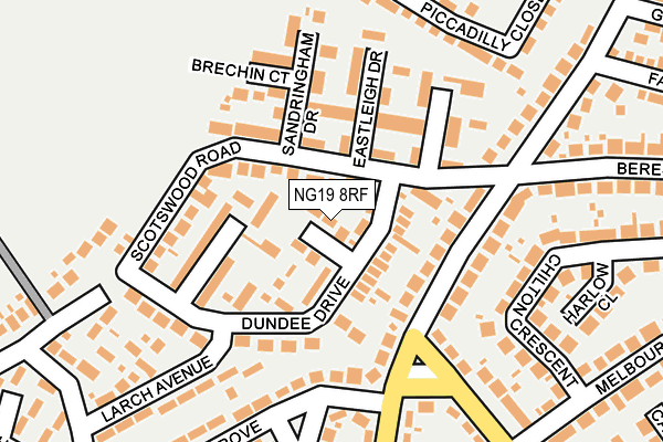 NG19 8RF map - OS OpenMap – Local (Ordnance Survey)