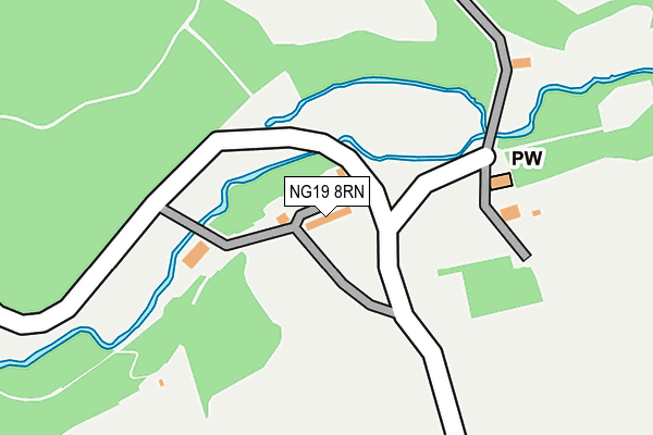 NG19 8RN map - OS OpenMap – Local (Ordnance Survey)