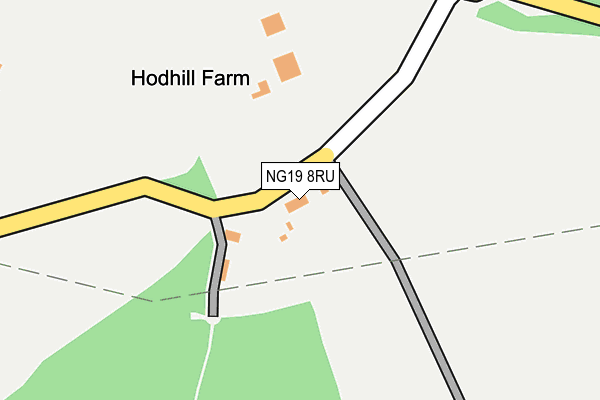 NG19 8RU map - OS OpenMap – Local (Ordnance Survey)