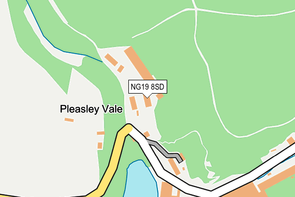 NG19 8SD map - OS OpenMap – Local (Ordnance Survey)