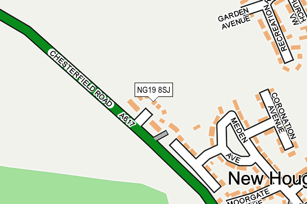 NG19 8SJ map - OS OpenMap – Local (Ordnance Survey)